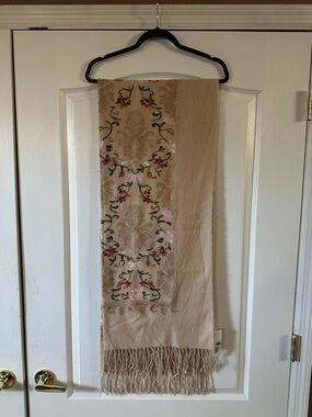 Vintage Jessica McClintock Floral Scarf Brad New With Tags